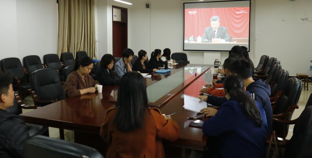 数计系教工党支部组织学习党的十九届六中全会精神