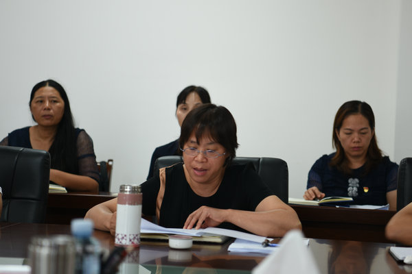 组织部长潘桂芳同志作主题学习发言